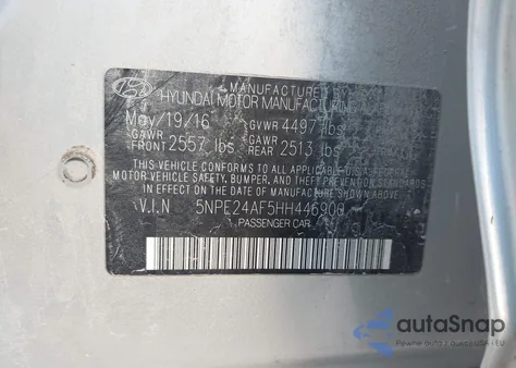 2017 Hyundai Sonata from USA, damaged, VIN 5NPE24AF5HH446900